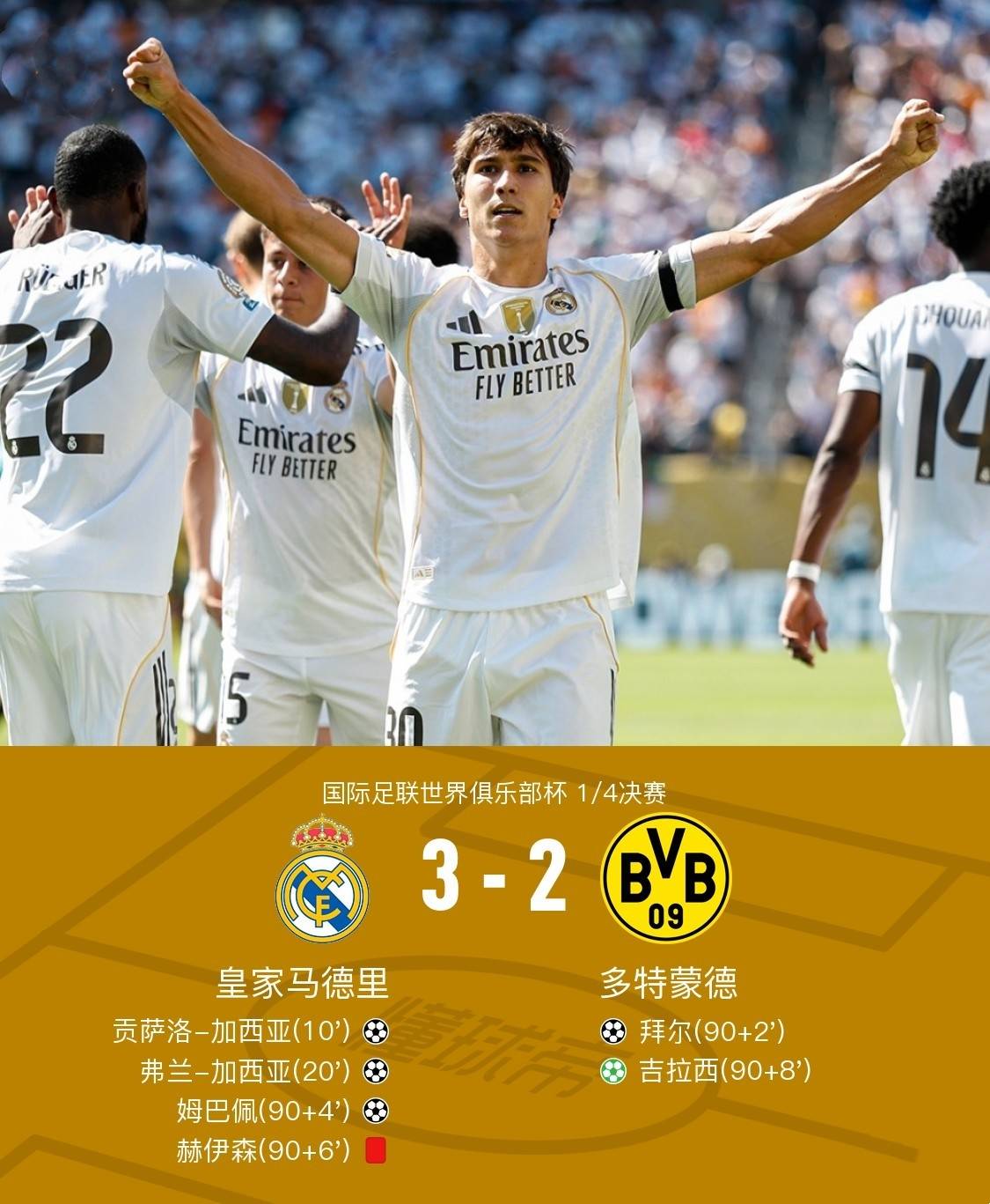 皇马完胜多特蒙德,加维统治全场的简单介绍 皇马完胜多特蒙德,加维统治全场的简单介绍