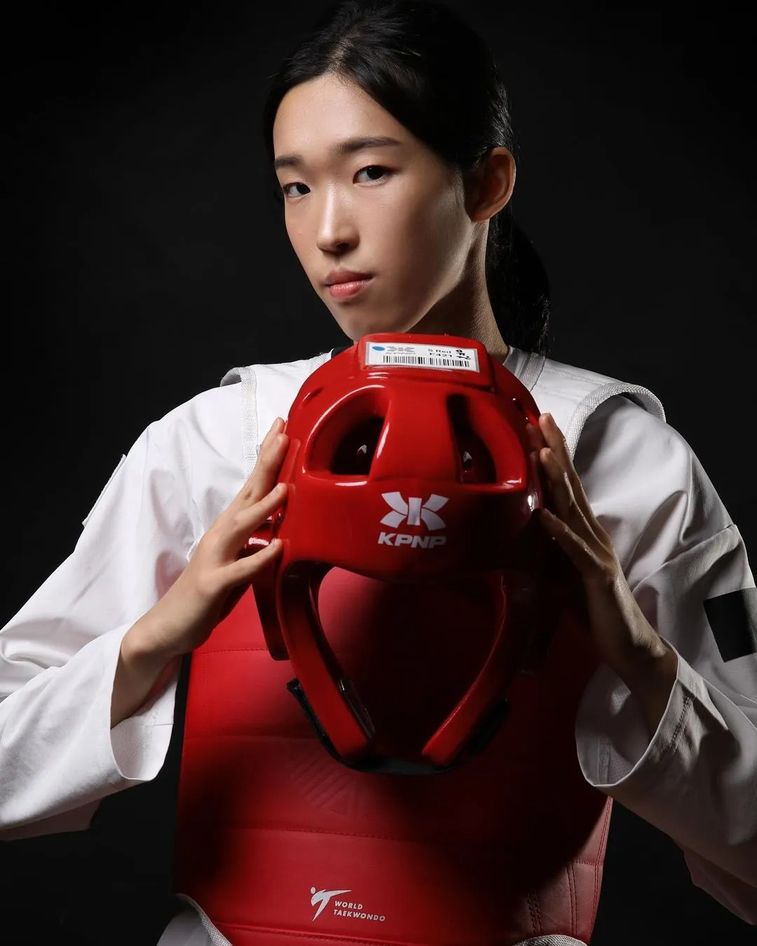 跆拳道女子决赛，韩国选手稳操胜券